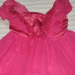 SHEIN Fuchsia Kids Formal Dress